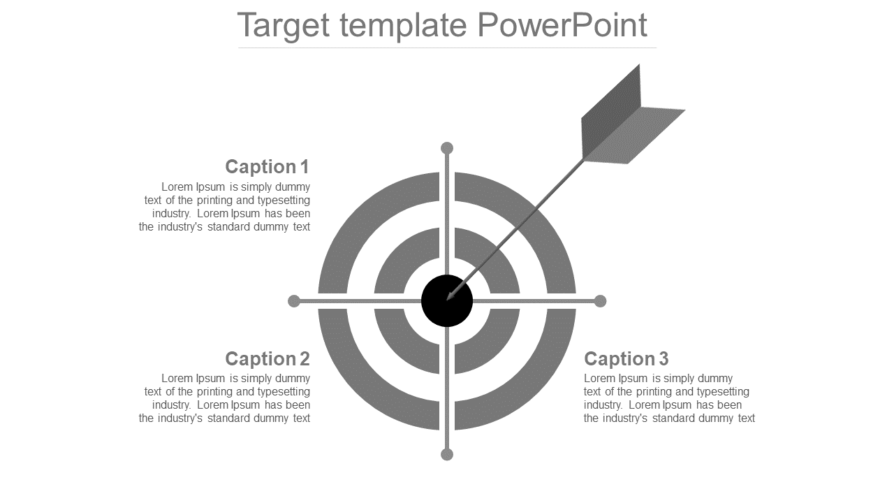 Target template powerpoint-grey
